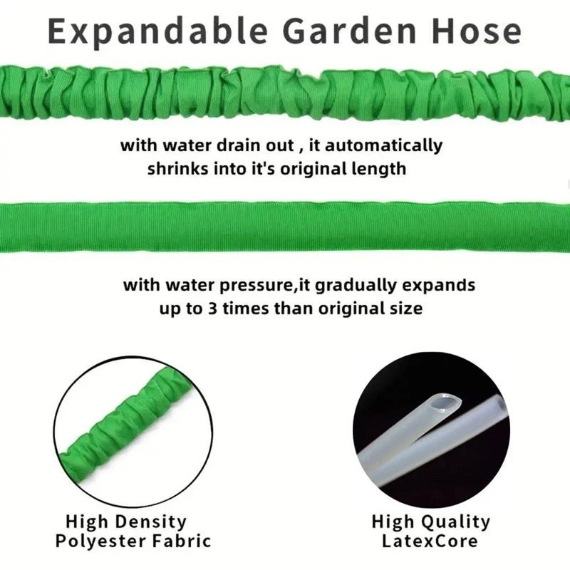 Erweiterbarer Gartenschlauch Flexibel mit 7 Sprühfunktionen – Hochdruck Wasserschlauch 60m 3