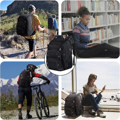 Extragroßer Reiserucksack 55L mit USB-Ladeanschluss & RFID-Schutz für Reisen 6