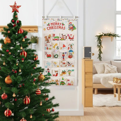 FESTICARFT – DIY-Adventskalender aus Stoff mit 24 Taschen für den Countdown bis Weihnachten 2
