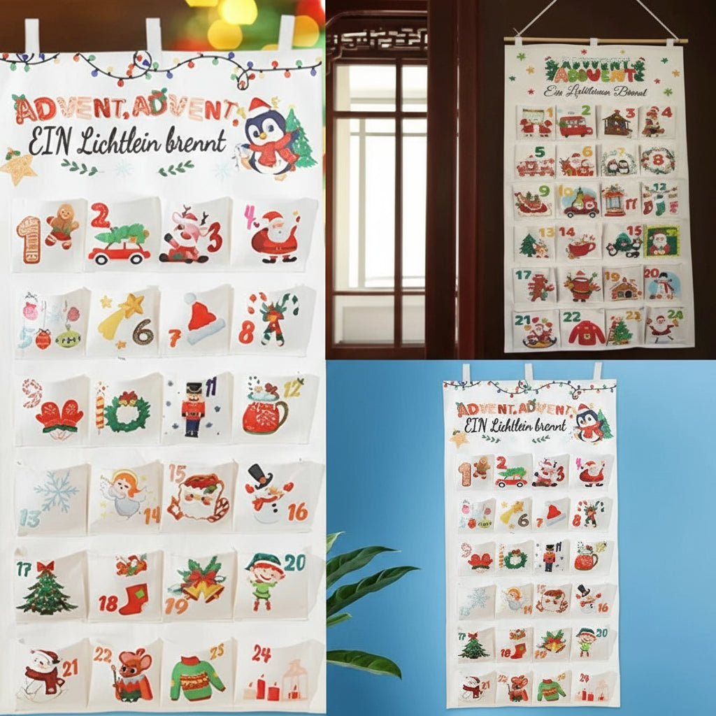 FESTICARFT – DIY-Adventskalender aus Stoff mit 24 Taschen für den Countdown bis Weihnachten 3