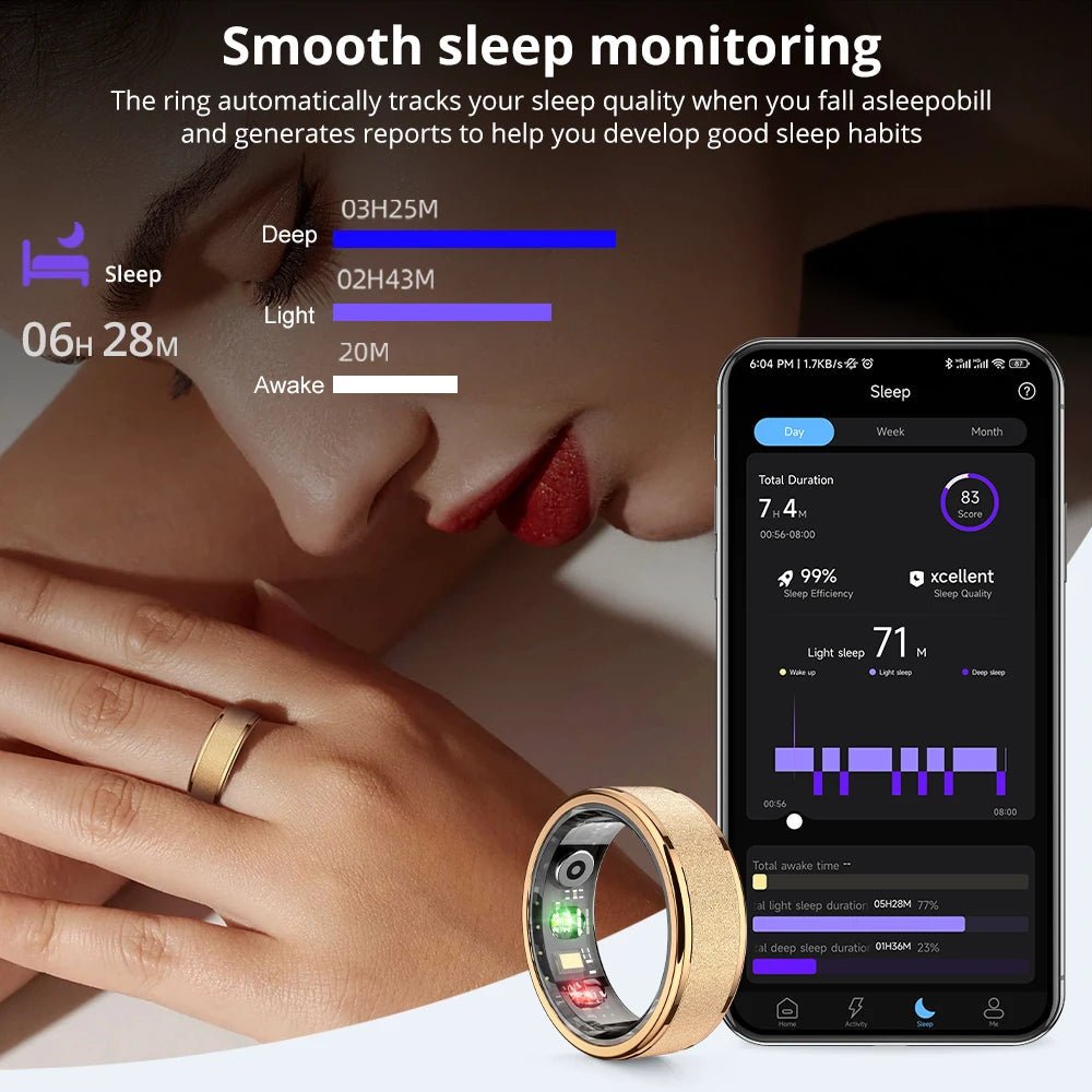 FITCIRCLE – Smartring mit Ladecase für Damen und Herren, Gesundheits-Tracking, 5 ATM wasserdicht 4