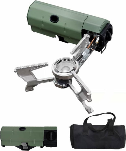 FLAMECAMP – Tragbarer Butan-Campingkocher mit Aufbewahrungstasche und Gasflasche 0