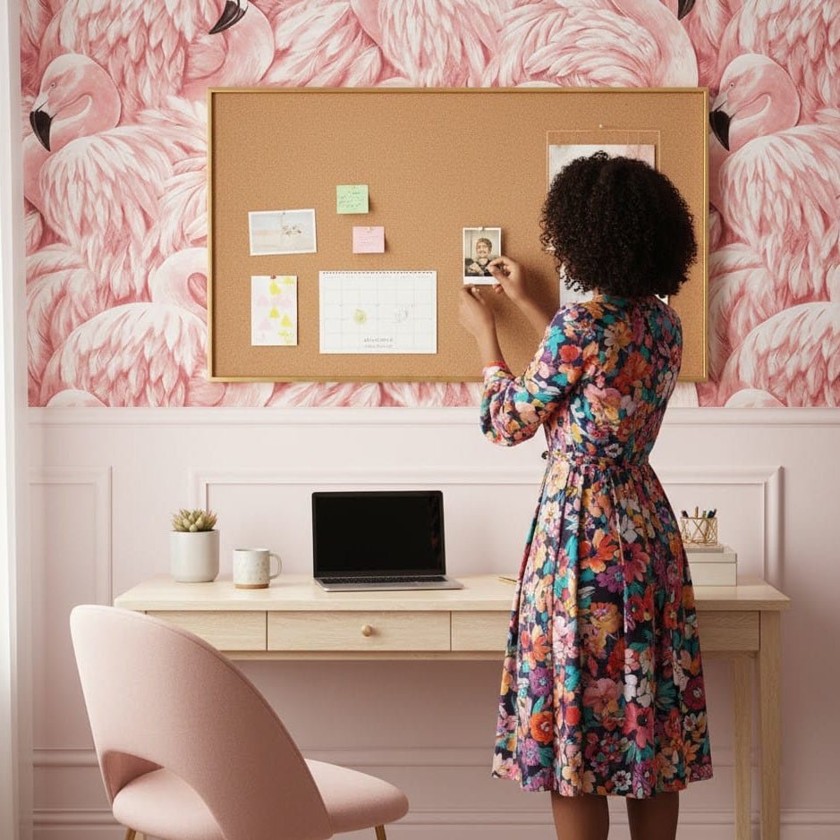 FLAMINGLOW – Tapetenrolle „Tropischer Flamingo“ für Mädchenzimmer, Zartrosa, 10 m x 52 cm 5