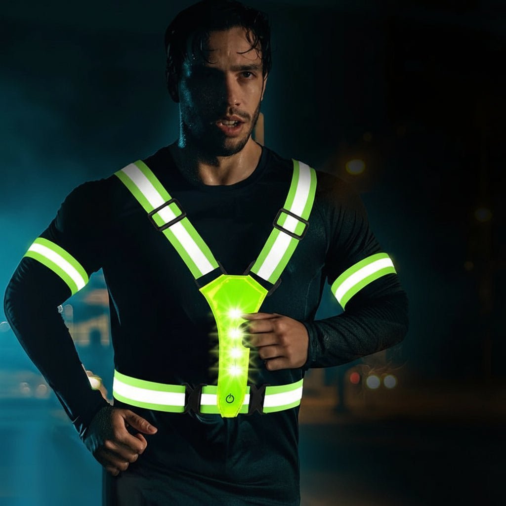 FLASHRUN – Hochsichtbare LED-Weste mit USB-wiederaufladbaren Leuchten 0