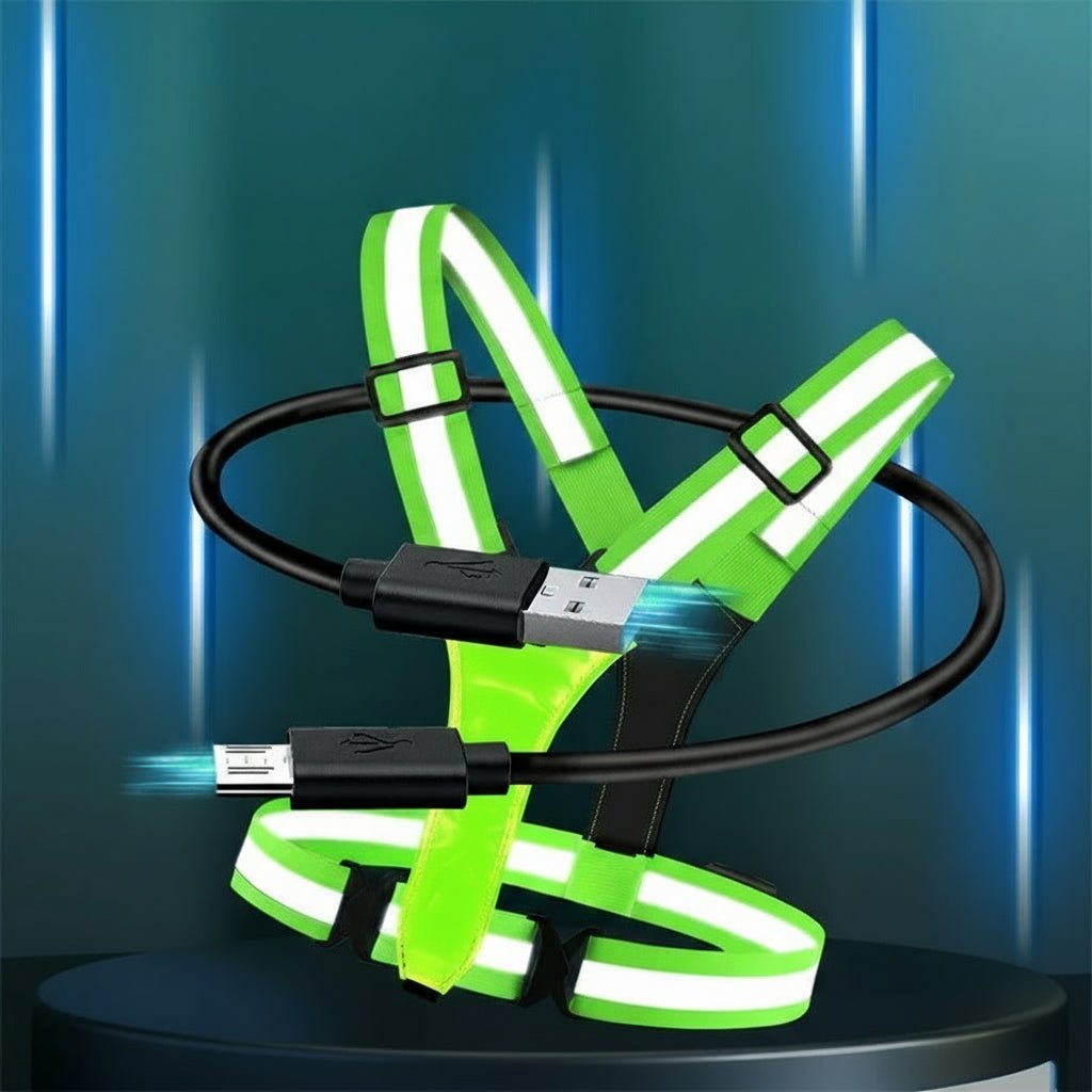 FLASHRUN – Hochsichtbare LED-Weste mit USB-wiederaufladbaren Leuchten 4