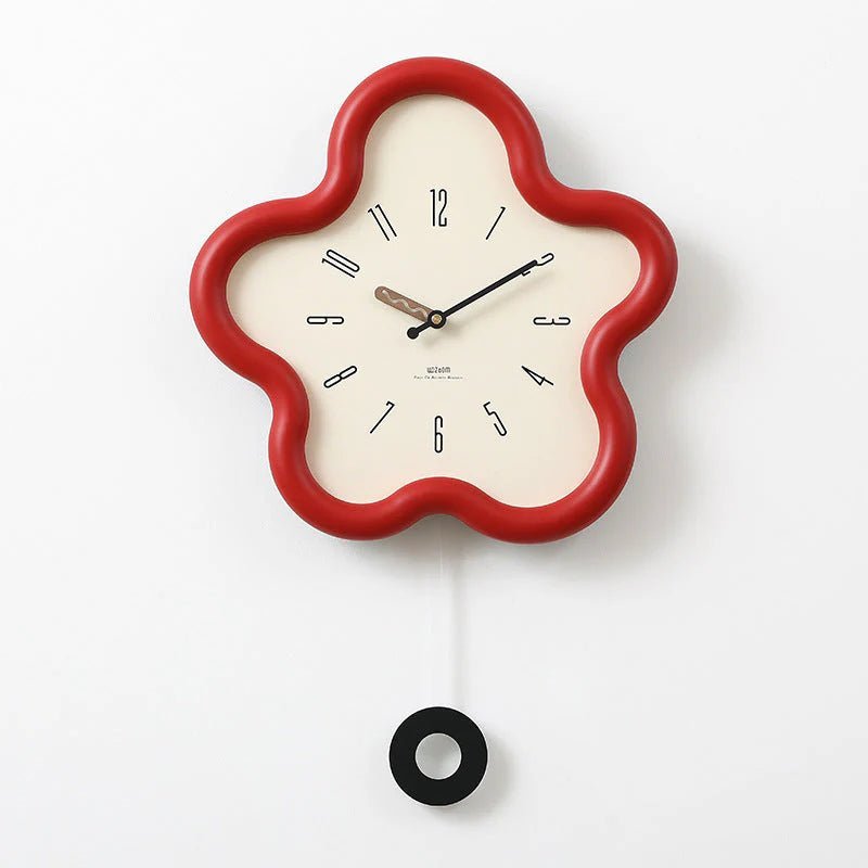 FLORACLOCK – 3D-Blumenpendel-Wanduhr mit geräuschlosem schleichendem Uhrwerk 4
