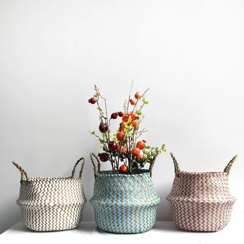FLORAHOME – Boho handmade Weidenkorb, sister-sized Blumentopf 2