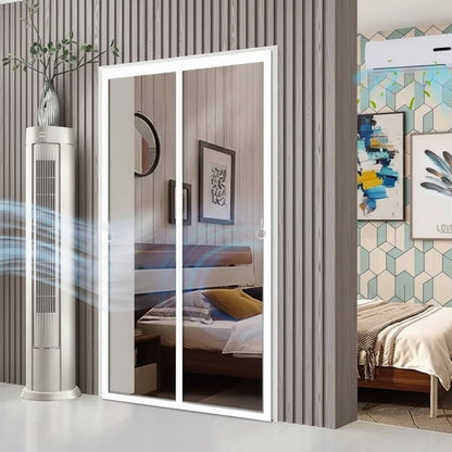 FLOWBLOC – Transparenter, winddichter Trennvorhang für Klimaanlagen 0