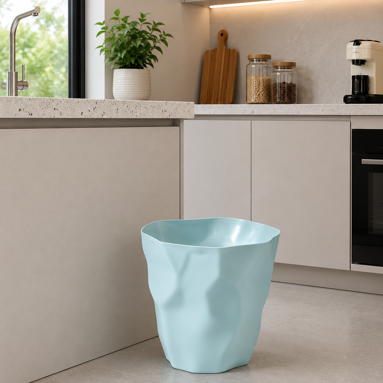FORMAFLOW – Cubo de basura minimalista con silueta distintiva
