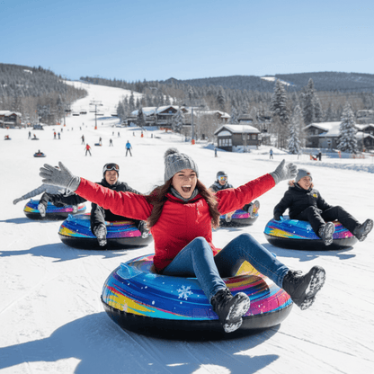 FROSTRIDER – Aufblasbarer Schneereifen mit stabilen Griffen für rasanten Winterspaß 0