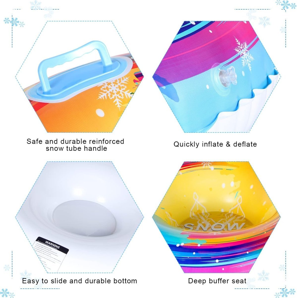 FROSTRIDER – Aufblasbarer Schneereifen mit stabilen Griffen für rasanten Winterspaß 5