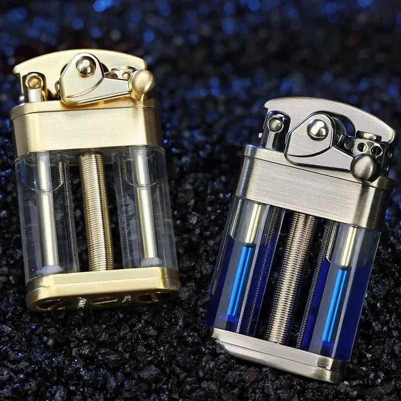 FUELCLEAR – Mehrstoff-Petroleumfeuerzeug mit transparentem Design für Outdoor-Abenteuer 2