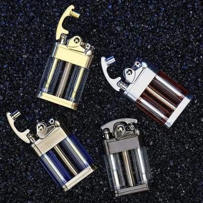 FUELCLEAR – Mehrstoff-Petroleumfeuerzeug mit transparentem Design für Outdoor-Abenteuer 3