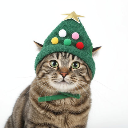 FURFEST – Weiche Weihnachtsmütze mit goldenem Rand für Hunde & Katzen 2