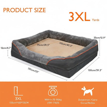 FURPAL – Premium-orthopädisches Hundebett – Jumbo-Schaumstoffbasis 10