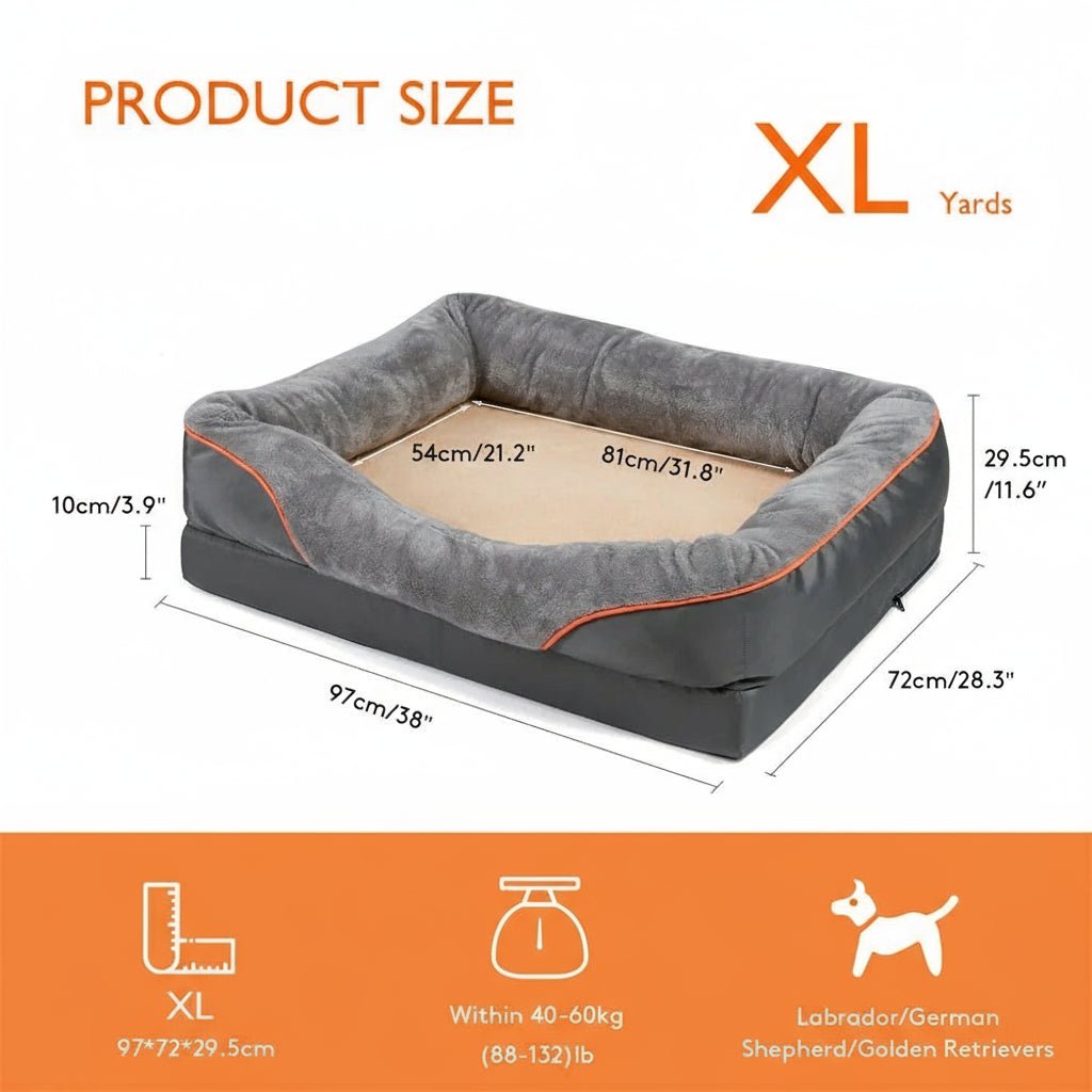 FURPAL – Premium-orthopädisches Hundebett – Jumbo-Schaumstoffbasis 11