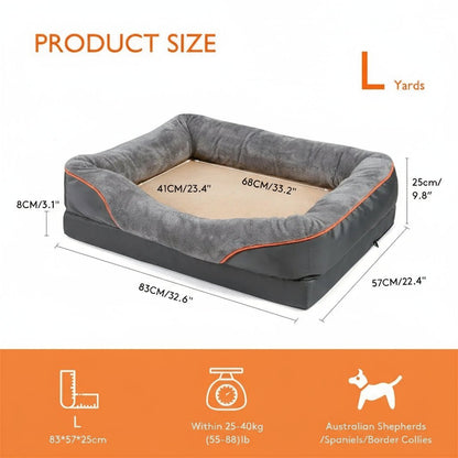 FURPAL – Premium-orthopädisches Hundebett – Jumbo-Schaumstoffbasis 8