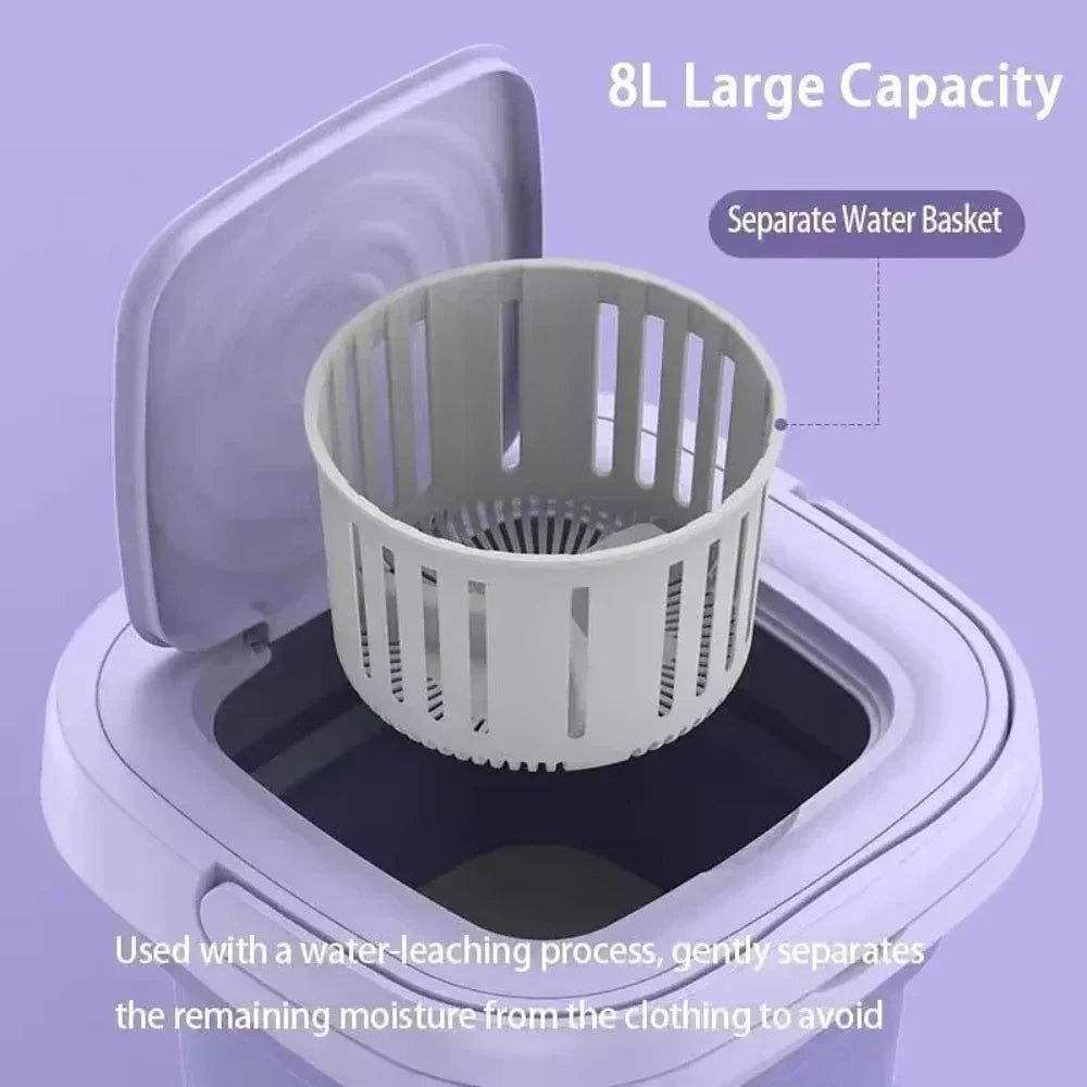 Faltbare Waschmaschine 8L – Tragbare Mini-Wascheinheit für Unterwäsche kaufen 5