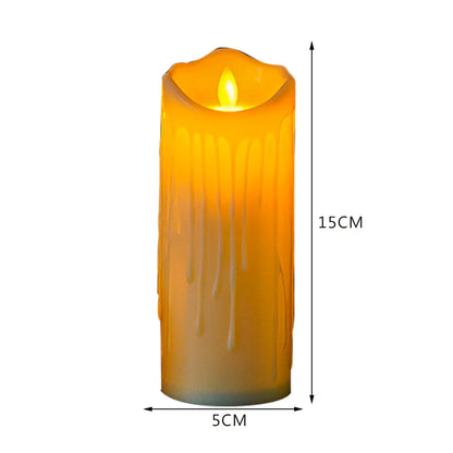 LumiFlame LED Candles – Flameless Electronic Decoration, Set in Ivory White