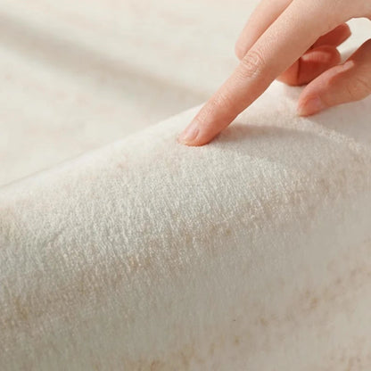 Flauschiger Waschbarer Teppich Cremefarben Gestreift für Wohnzimmer & Schlafzimmer 3