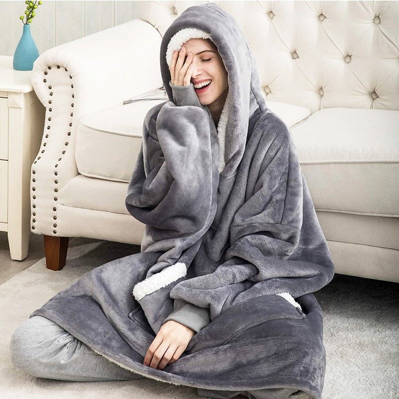 SNUGGOVA – Sweat à capuche en polaire couverture pour un confort ultime