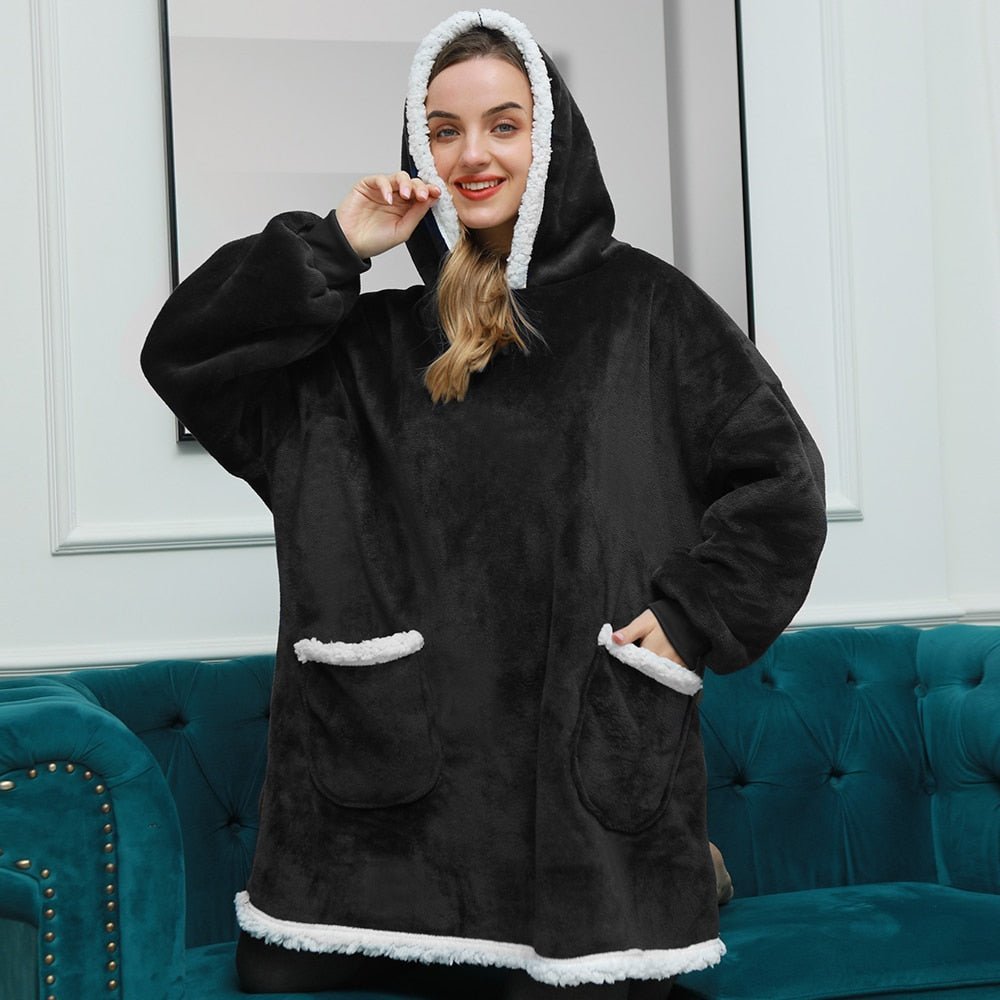 SNUGGOVA – Sweat à capuche en polaire couverture pour un confort ultime