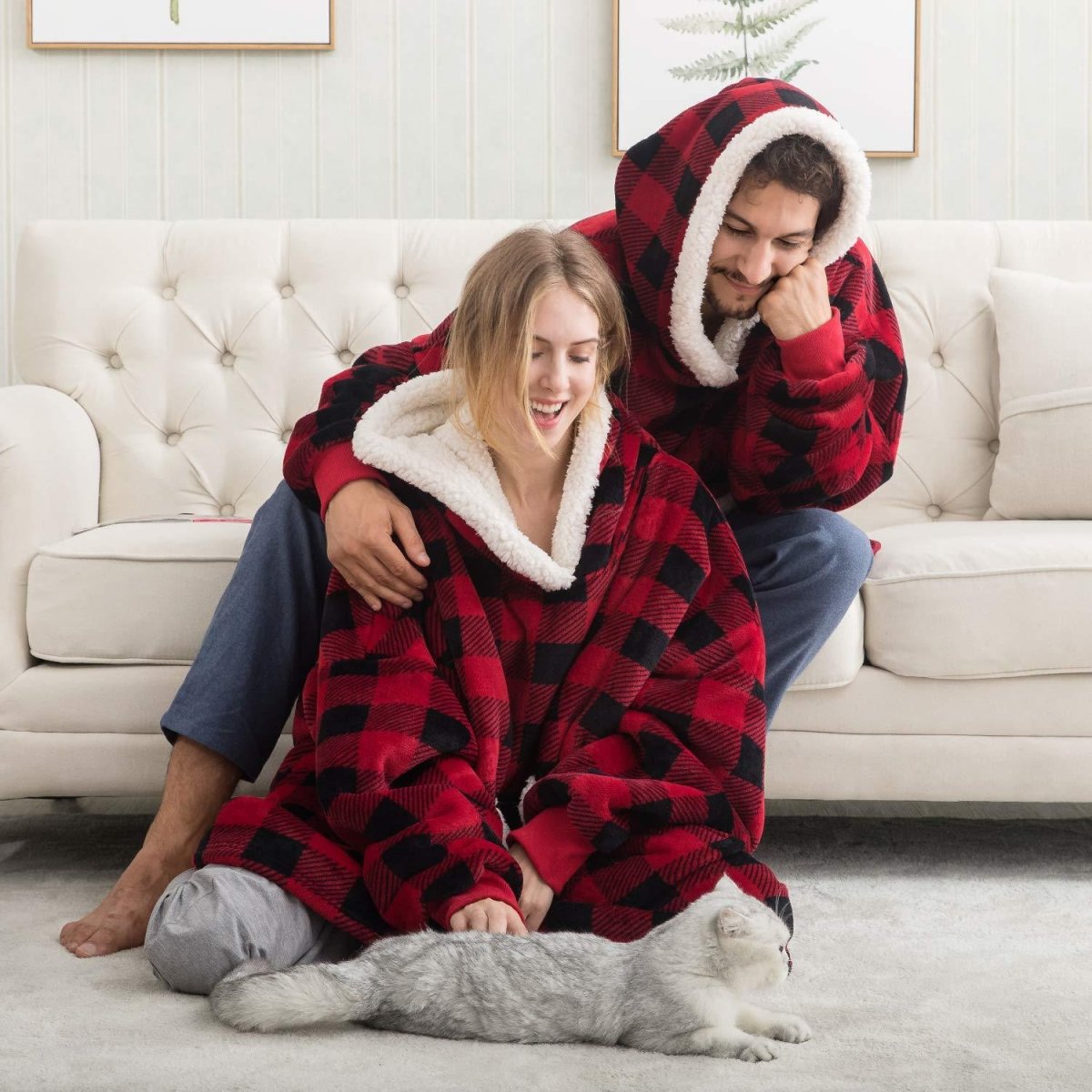 SNUGGOVA – Sweat à capuche en polaire couverture pour un confort ultime