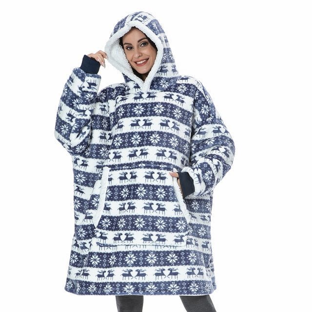 SNUGGOVA – Sweat à capuche en polaire couverture pour un confort ultime