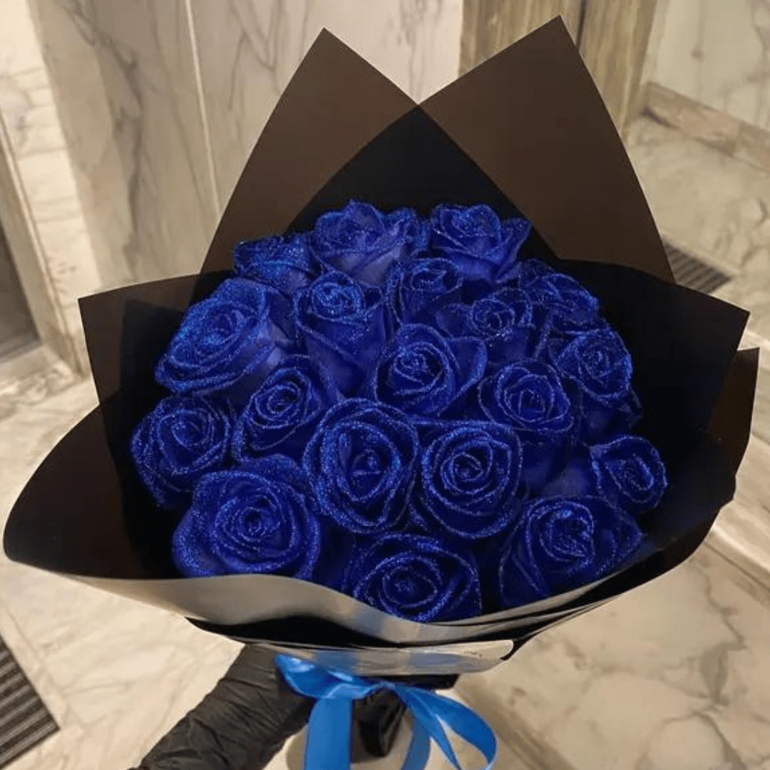Fleurion Forever Bloom Rose | Echte konservierte Glitzerrose für romantische Geschenke und Heimdekoration 0