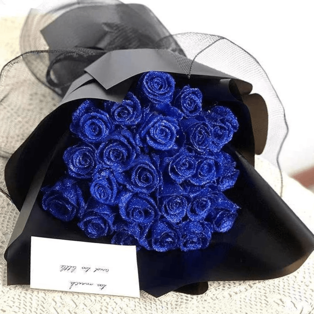 Fleurion Forever Bloom Rose | Echte konservierte Glitzerrose für romantische Geschenke und Heimdekoration 3
