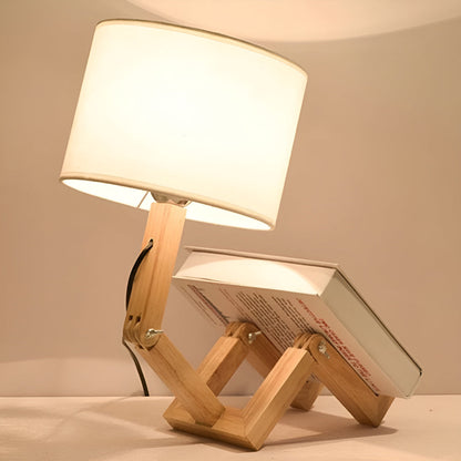 Flexible Wooden Lamp – Verstellbare Roboterlampe aus Holz für Lese- & Arbeitslicht
