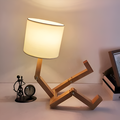 Flexible Wooden Lamp – Verstellbare Roboterlampe aus Holz für Lese- & Arbeitslicht