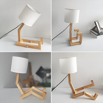 Flexible Wooden Lamp – Verstellbare Roboterlampe aus Holz für Lese- & Arbeitslicht
