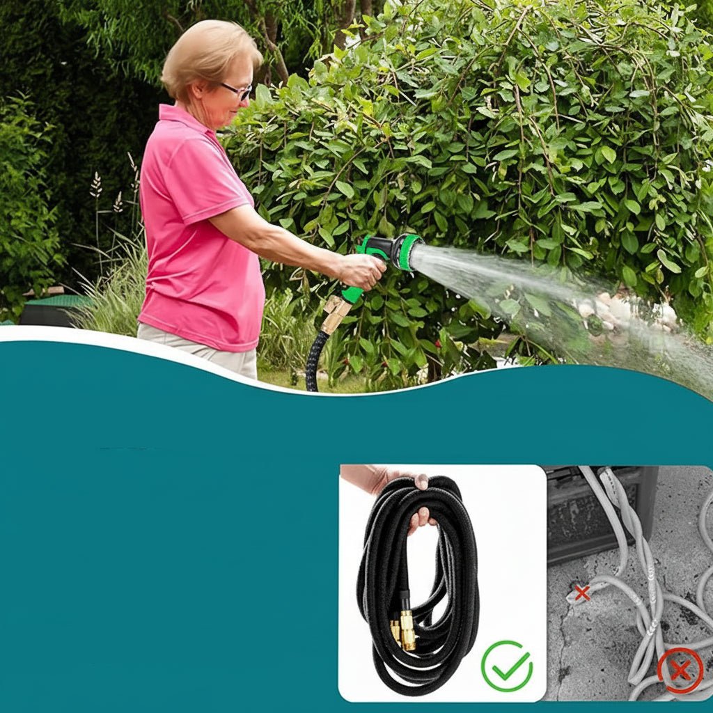 Flexibler Gartenschlauch 30m - Erweiterbar, Leicht & Robust, Ideal für Garten und Auto 2