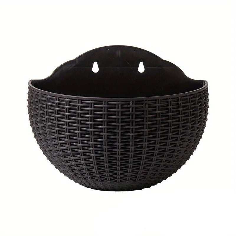 Florava - Wandpflanzgefäß Rattan-Stil mit Intelligentem Wassermanagement, 21x16,5x9,5 cm, 10 Farben 11