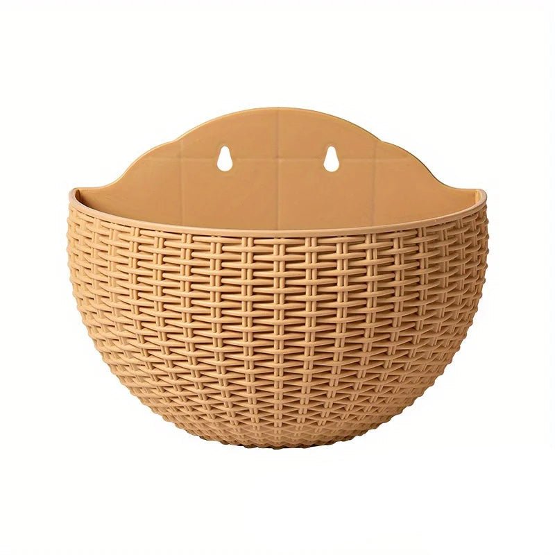 Florava - Wandpflanzgefäß Rattan-Stil mit Intelligentem Wassermanagement, 21x16,5x9,5 cm, 10 Farben 12