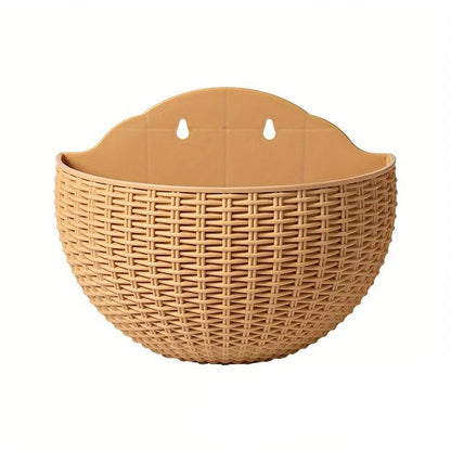 Florava - Wandpflanzgefäß Rattan-Stil mit Intelligentem Wassermanagement, 21x16,5x9,5 cm, 10 Farben 12