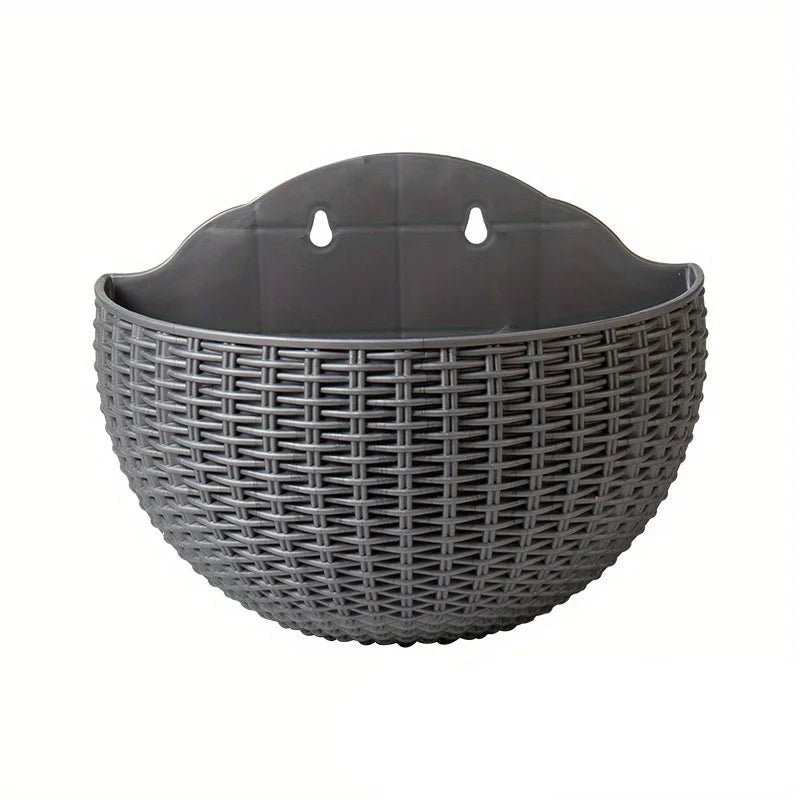 Florava - Wandpflanzgefäß Rattan-Stil mit Intelligentem Wassermanagement, 21x16,5x9,5 cm, 10 Farben 6