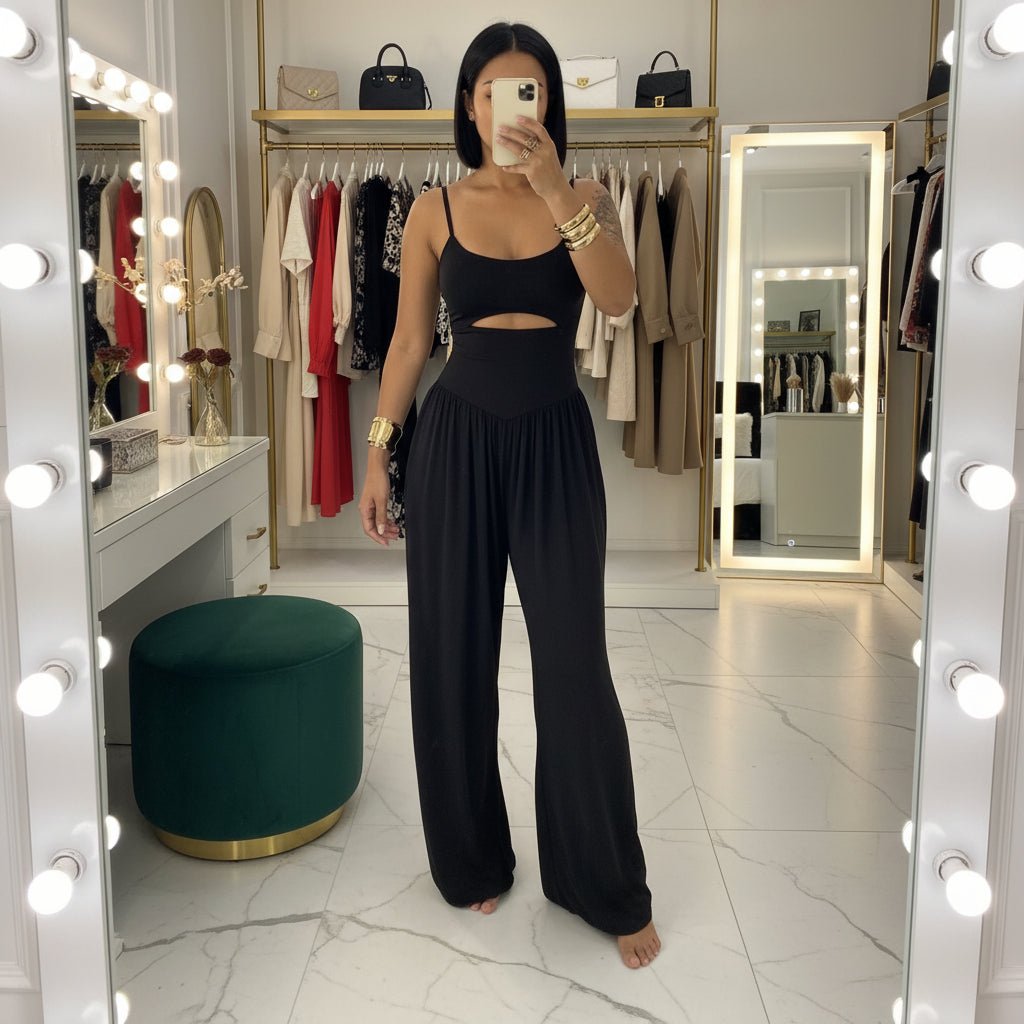 Florenza - Ärmelloser Jumpsuit Damen Elegant mit Verstellbarem Rückenschnürung für Hochzeit und Festliche Anlässe 0