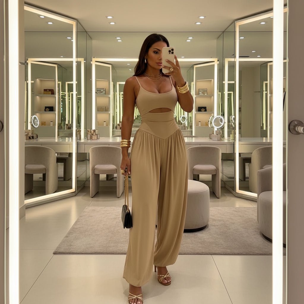 Florenza - Ärmelloser Jumpsuit Damen Elegant mit Verstellbarem Rückenschnürung für Hochzeit und Festliche Anlässe 13