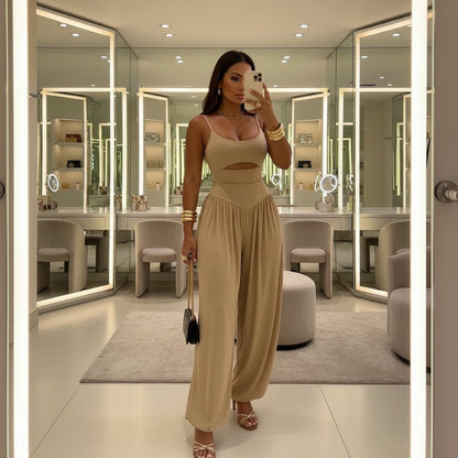 Florenza - Ärmelloser Jumpsuit Damen Elegant mit Verstellbarem Rückenschnürung für Hochzeit und Festliche Anlässe 13
