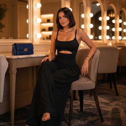 Florenza - Ärmelloser Jumpsuit Damen Elegant mit Verstellbarem Rückenschnürung für Hochzeit und Festliche Anlässe 4