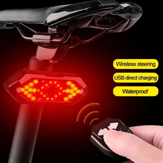 SafeBeam Remote - Rechargeable bicycle rear light with remote control & 32 LEDs