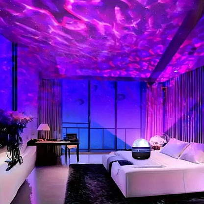 GALAXGLOW – LED-Galaxie-Sternenprojektor mit Wasserwelleneffekt und Fernbedienung 3