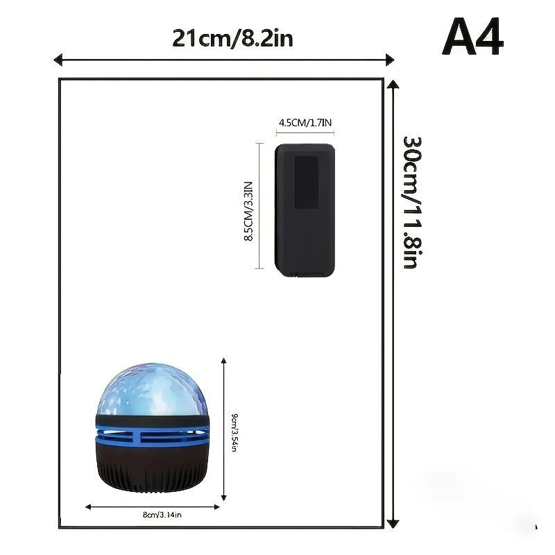 GALAXGLOW – LED-Galaxie-Sternenprojektor mit Wasserwelleneffekt und Fernbedienung 6