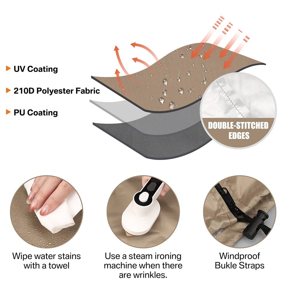 GARDENHIDE – Wasserdichte Schutzhülle für Eierstühle für ganzjährigen Schutz im Freien 7