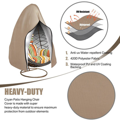 GARDENHIDE – Wasserdichte Schutzhülle für Eierstühle für ganzjährigen Schutz im Freien 8