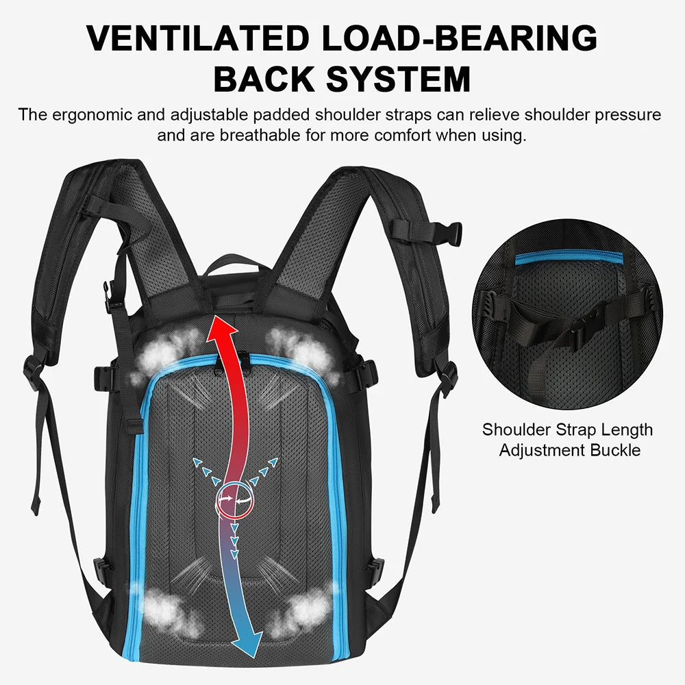 GEARPEAK – Wasserdichter 50-Liter-Skischuhrucksack für Ausrüstung und Zubehör 5