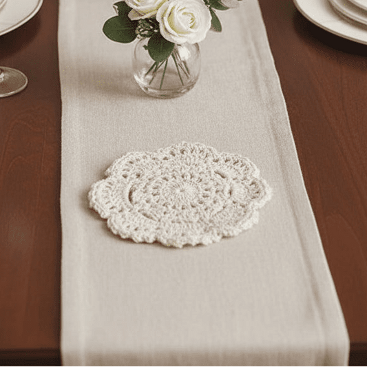 GIFTORA BLOOM – Gehäkelte Untersetzer mit Blumenmuster im Boho-Stil für Vintage-Wohndekoration 0