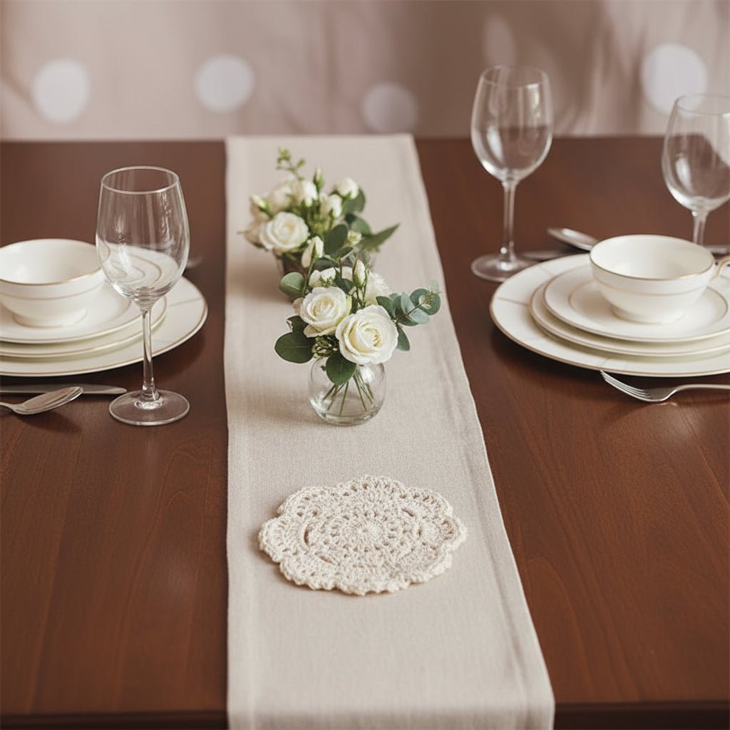 GIFTORA BLOOM – Gehäkelte Untersetzer mit Blumenmuster im Boho-Stil für Vintage-Wohndekoration 8